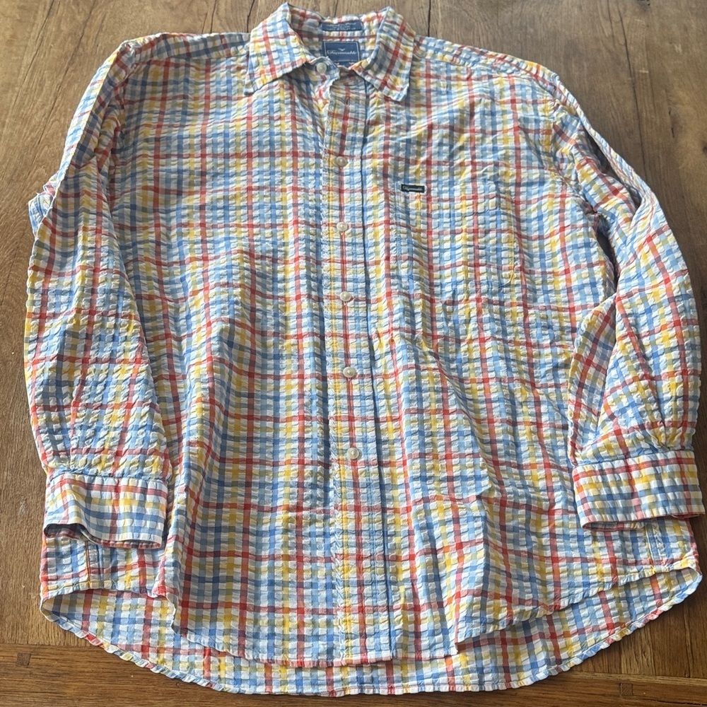 Faconnable Button Down Plaid Designed In France - image 2
